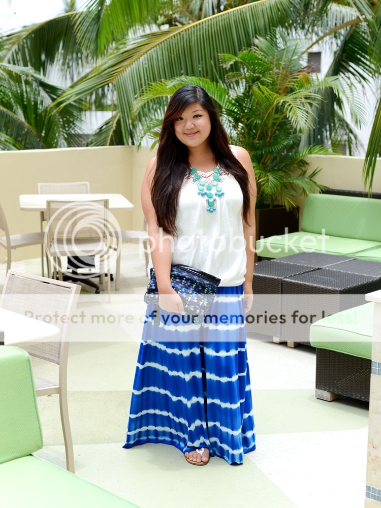 Curvy Girl Chic Plus Size Fashion Blog | Beach Chic with Thread and Butter Tie Dye Skirt