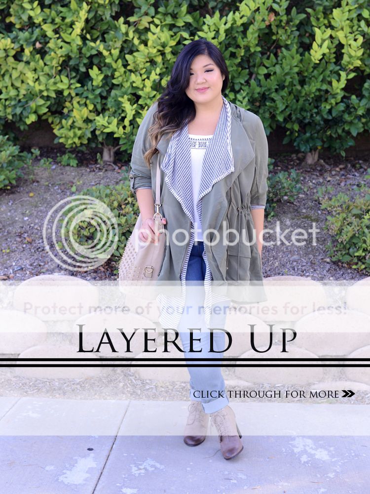 Curvy Girl Chic Plus Size Fashion Blog Charlotte Russe Anorak Skinny Jeans Lace Up Boots