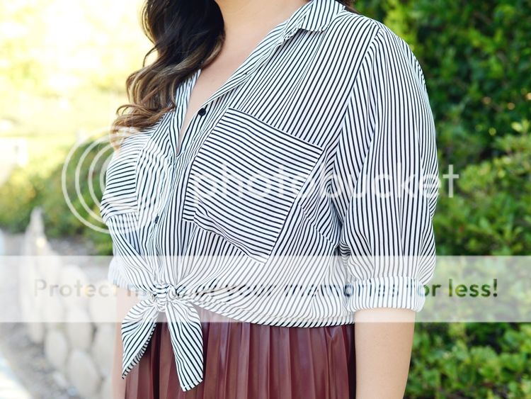 Curvy Girl Chic Plus Size Fashion Blog Fall Ready faux leather midi skirt