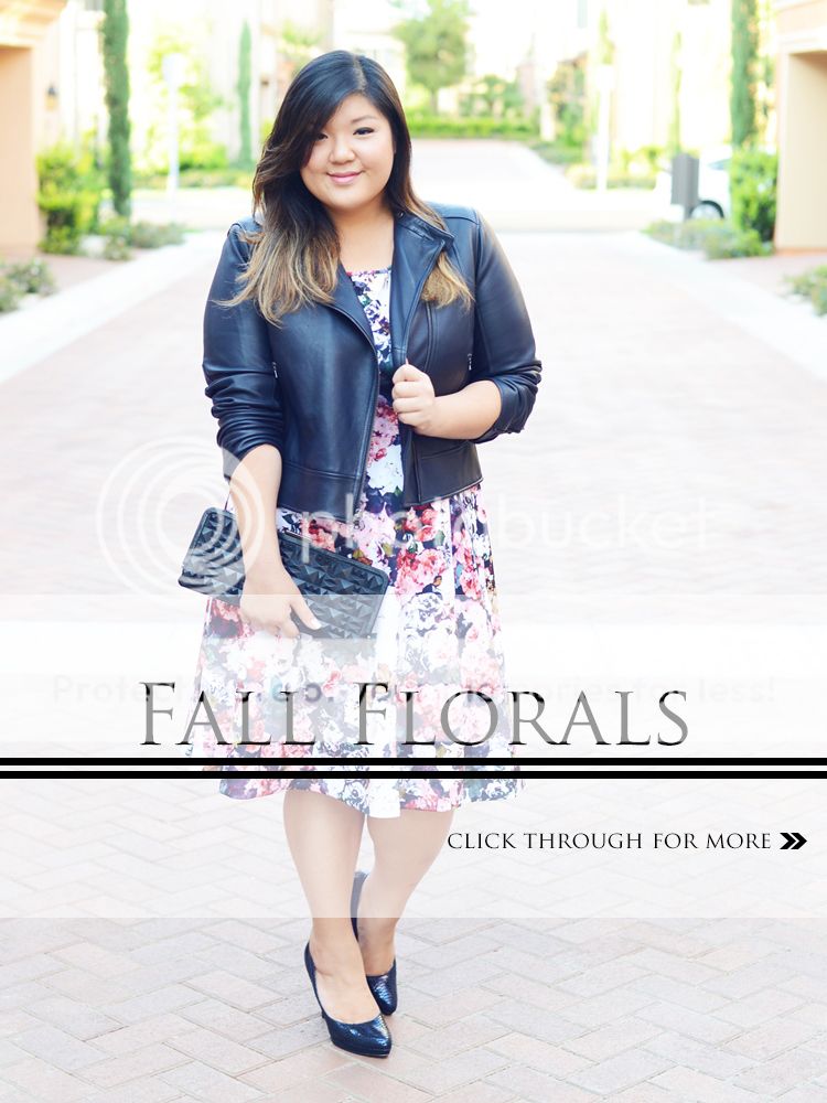 Curvy Girl Chic Plus Size Fashion Blog Fall Florals Eloquii Dress