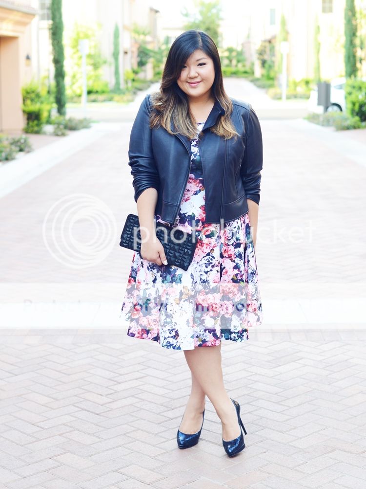 Curvy Girl Chic Plus Size Fashion Blog Fall Florals Eloquii Dress