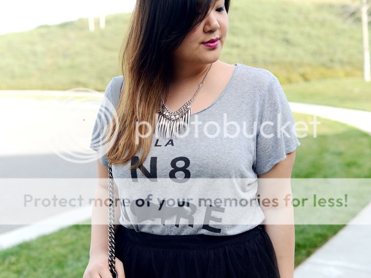 Curvy Girl Chic Plus Size Fashion Blog The Girl That Loves tulle skirt Chanel Boy Bag