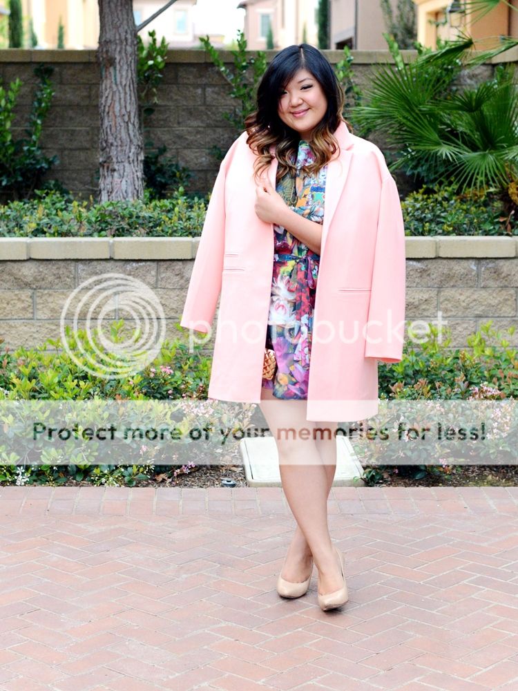 Curvy Girl Chic Plus Size Fashion Blog Spring Outfit Idea Simply Be Duster Coat and Issa London Dress