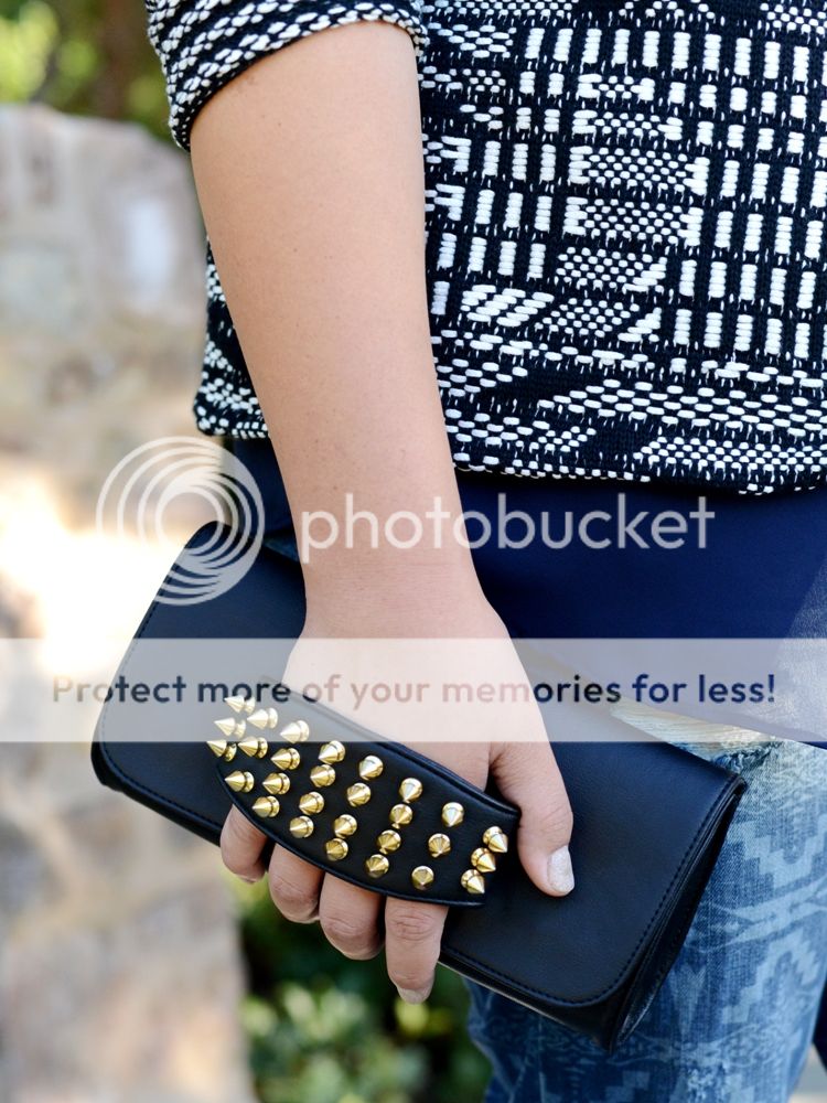 Curvy Girl Chic Plus Size Fashion Blog Hearts Spiked Vegan Clutch