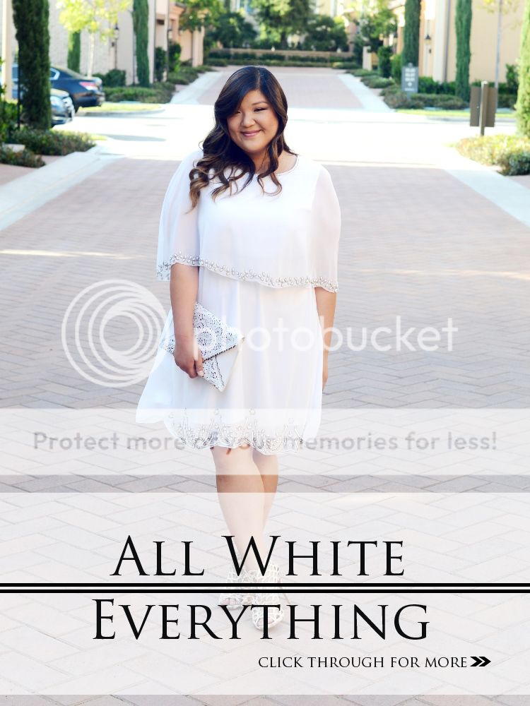 Curvy Girl Chic Plus Size Fashion Blog All White Outfit Idea GatsbyLady 1920s Inspired Dress