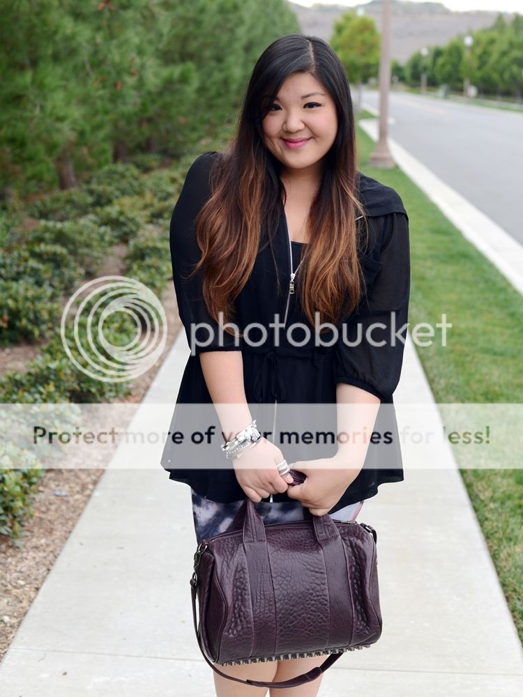 Curvy Girl Chic Plus Size Fashion Blog Living Doll LA Tye Dye Skirt