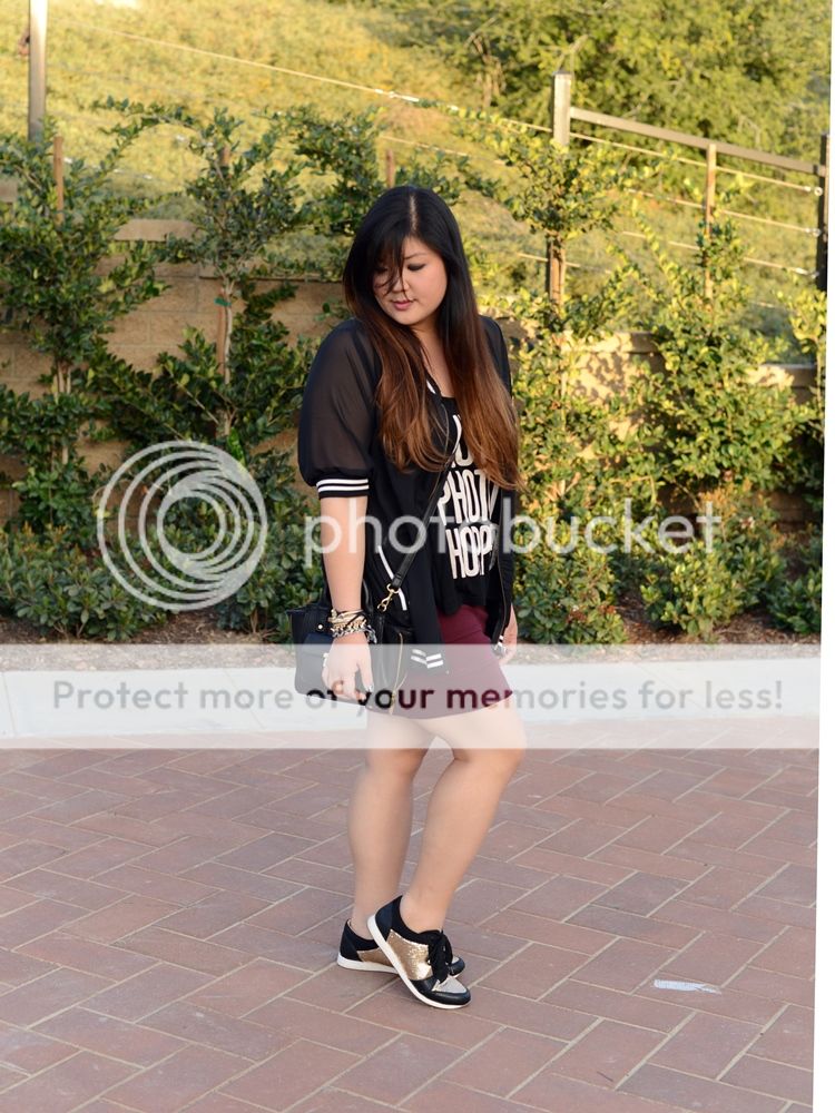 Curvy Girl Chic Plus Size Fashion Blog Living Doll LA Baseball Jacket