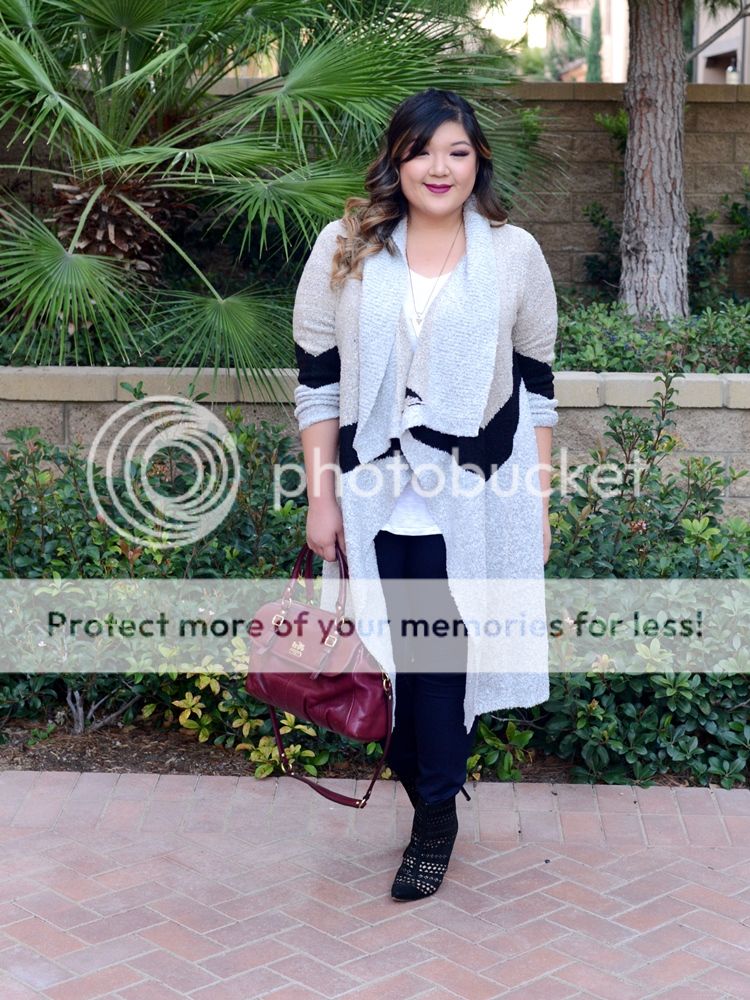 Curvy Girl Chic Plus Size Fashion Blog Long Sweater Cardigan with Jeans
