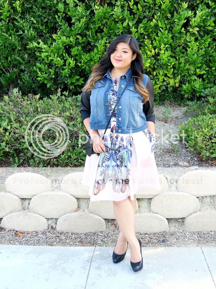 Curvy Girl Chic Plus Size Fashion Blog Corey Lynn Calter Dress Plus Gwynnie Bee Cat Bag