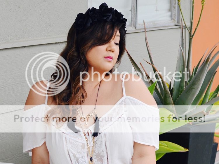 Curvy Girl Chic Plus Size Fashion Blog Coachella Festival Fashion Lookbook Forever 21 Plus Off Shoulder Top and Shorts