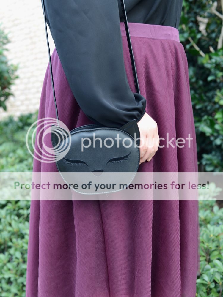 Curvy Girl Chic Plus Size Fashion Blog Charlotte Russe Cold Shoulder Top and Burgundy Tulle Midi Skirt