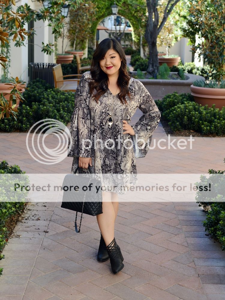 Curvy Girl Chic Plus Size Fashion Blog Elvi Clothing Dress and Coat Outfit