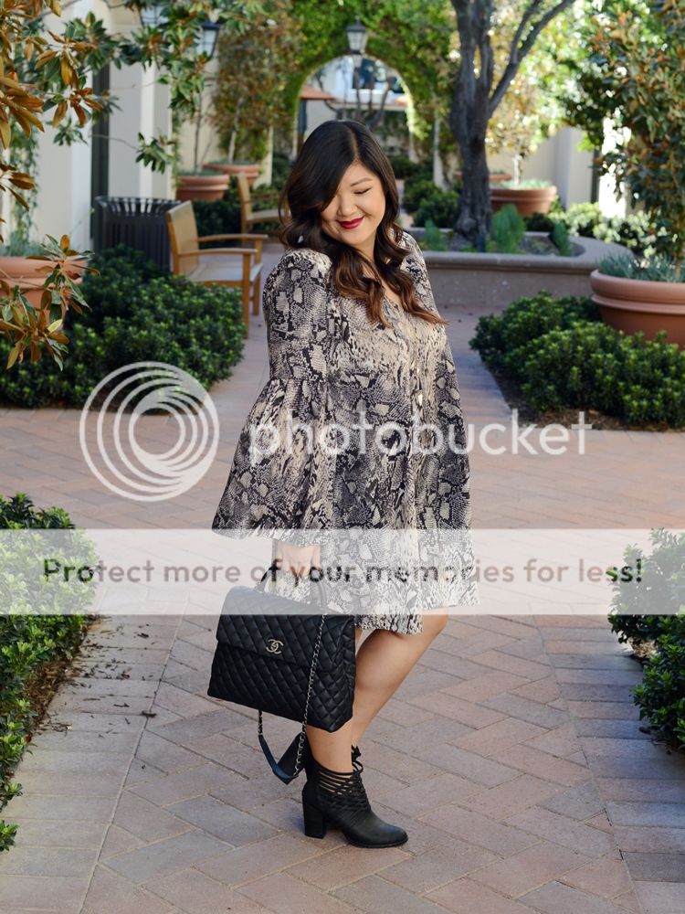 Curvy Girl Chic Plus Size Fashion Blog Elvi Clothing Dress and Coat Outfit